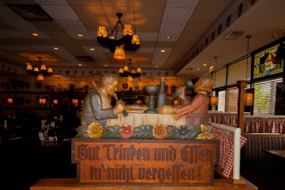 Metzger's German Restaurant - original wood carving
